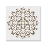 Casa si Gradina - Decoratiuni - DIY - Sabloane decorative pereti - Sablon Perete vopsire, tencuiala 0.7mm Bliss Mandala Refolosibil, model MXSP7147, 200 x 200 mm - Infinity.ro