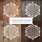 Casa si Gradina - Decoratiuni - DIY - Sabloane decorative pereti - Sablon Perete vopsire, tencuiala 0.7mm Geometrie Sacra Metatron model MXSP7469, 400 x 400 mm - Infinity.ro