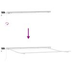 Casa si Gradina - Gradina si terasa - Umbrele si pavilioane - Pavilioane - Cortina Retractabila with Manual Albastru si alb 5 x 3 m - Infinity.ro