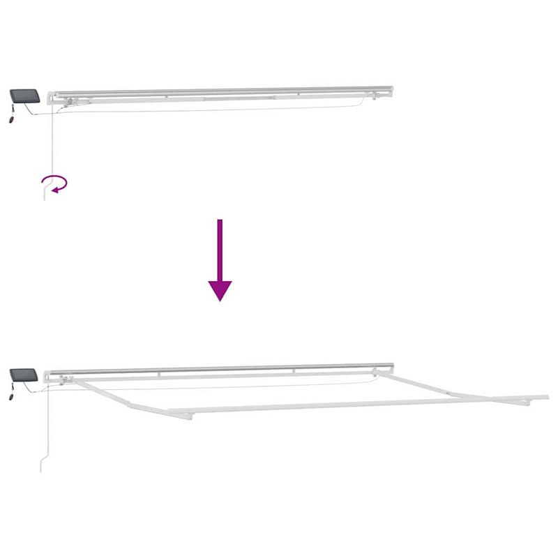 Casa si Gradina - Gradina si terasa - Umbrele si pavilioane - Pavilioane - Cortina Retractabila with Manual Albastru si alb 4.5 x 3 m - Infinity.ro