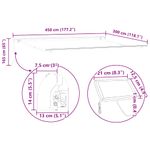 Casa si Gradina - Gradina si terasa - Umbrele si pavilioane - Pavilioane - Cortina Retractabila with Manual Albastru si alb 4.5 x 3 m - Infinity.ro