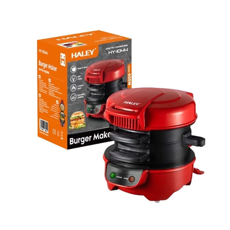 Electronice si Electrocasnice - Electrocasnice bucatarie - Preparare paine - Sandwich-maker - Aparat de Burgeri, 600W, placi antiaderente, incalzire uniforma,180° - Infinity.ro