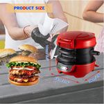 Electronice si Electrocasnice - Electrocasnice bucatarie - Preparare paine - Sandwich-maker - Aparat de Burgeri, 600W, placi antiaderente, incalzire uniforma,180° - Infinity.ro