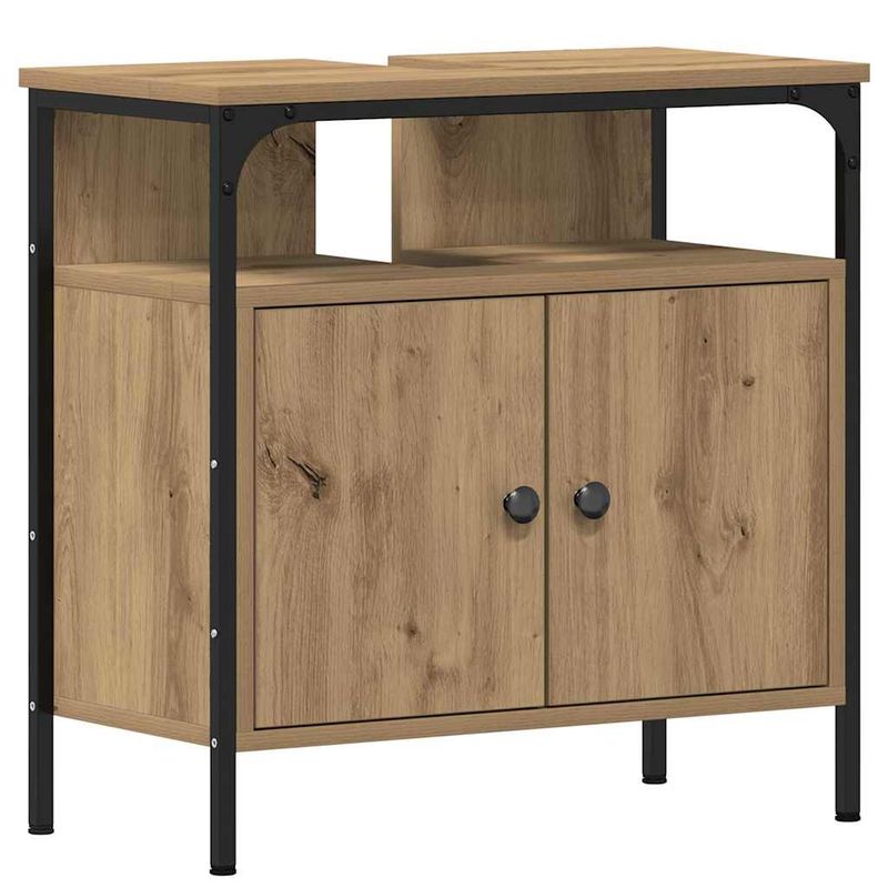Casa si Gradina - Mobilier - Seturi de mobilier - Seturi baie - Set toaleta 3 piese  din lemn de stejar facut manual - Infinity.ro