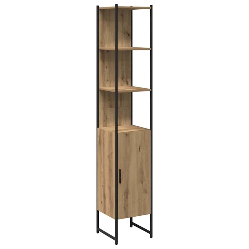 Casa si Gradina - Mobilier - Seturi de mobilier - Seturi baie - Set de mobila pentru baie in 4 piese, facut din lemn de stejar artizanal si lemn prelucrat - Infinity.ro