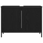 Casa si Gradina - Mobilier - Seturi de mobilier - Seturi baie - Set Mobilier Baie de 4 Piese in Stejar Negru si Lemn Prelucrat - Infinity.ro