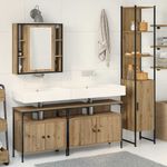Casa si Gradina - Mobilier - Seturi de mobilier - Seturi baie - Set baie 4 piese din stejar artisan - Infinity.ro