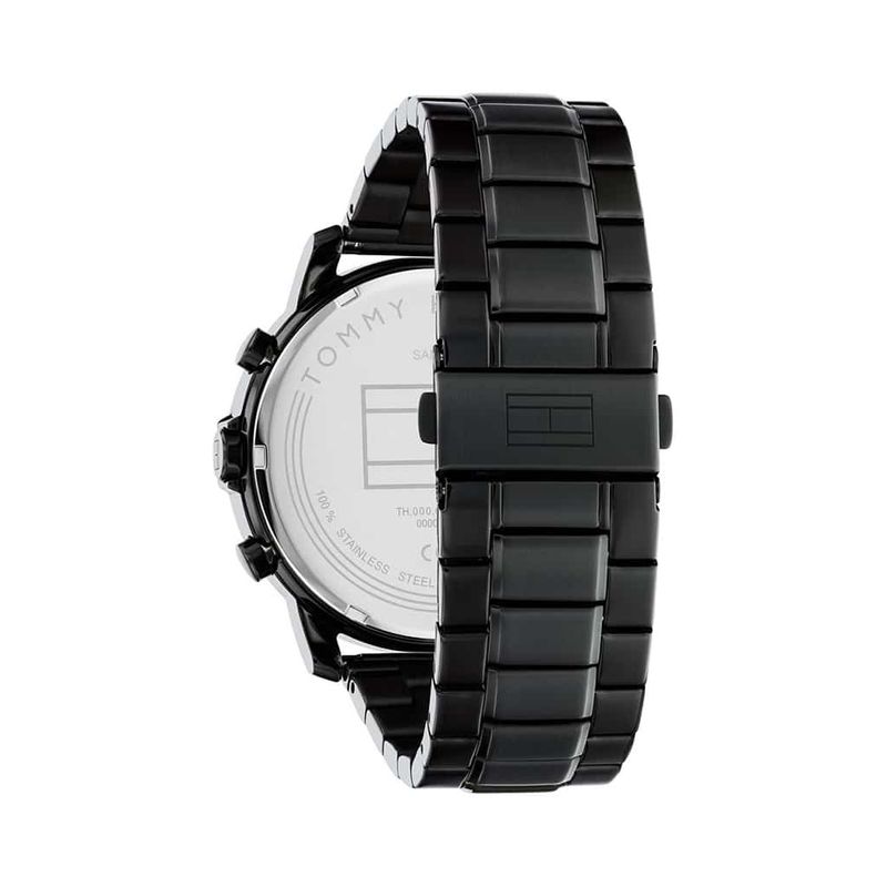 Fashion, accesorii si bijuterii - Barbati - Bijuterii barbati - Ceasuri barbati - Tommy Hilfiger Ceas pentru bărbați 1792049 Jameson, negru cu cadran albastru marin, mecanism Epson VX9NE Quartz - Infinity.ro