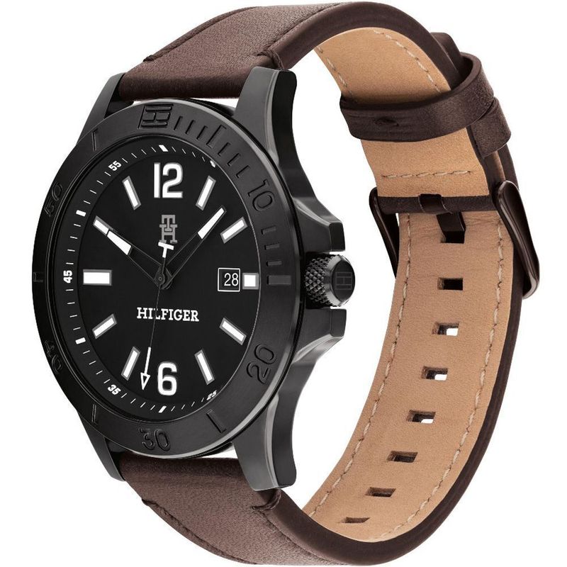 Fashion, accesorii si bijuterii - Barbati - Bijuterii barbati - Ceasuri barbati - Tommy Hilfiger Ceas pentru bărbați 1710530 Ryan, negru cu cadran negru, mecanism Epson VX42E Quartz - Infinity.ro