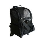 Petshop - Accesorii petshop - Culcusuri si custi - Genti si articole transport - Carucior / Troler cu rucsac transport animale mici, 35x32 cm, max. 105 cm, cu roti si maner extensibil, negru - Infinity.ro