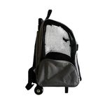 Petshop - Accesorii petshop - Culcusuri si custi - Genti si articole transport - Carucior / Troler cu rucsac transport animale mici, 35x32 cm, max. 105 cm, cu roti si maner extensibil, gri - Infinity.ro