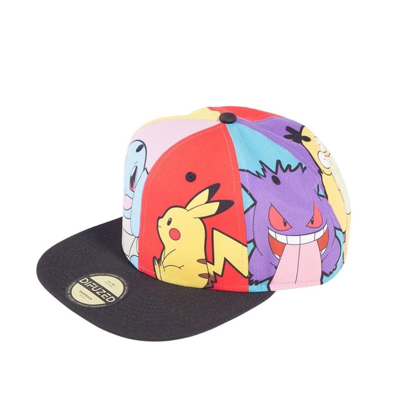 Fashion, accesorii si bijuterii - Copii - Accesorii copii - Caciuli si palarii copii - Sapca reglabila, pentru baieti, Pokémon - Multi Pop Art, 19x16x11 cm, brand Difuzed - Infinity.ro