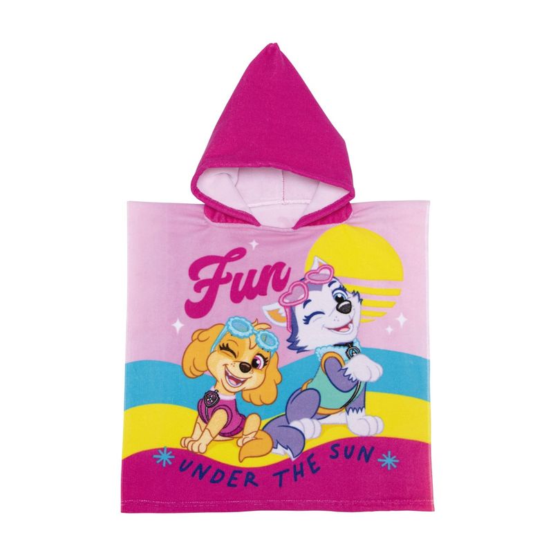 Jucarii, Copii si Bebe - Igiena si ingrijire - Baia bebelusului - Prosoape si halate de baie copii - Prosop de plaja, Poncho, pentru copii, model Skye-Paw Patrol, 55x55 cm, Arditex - Infinity.ro