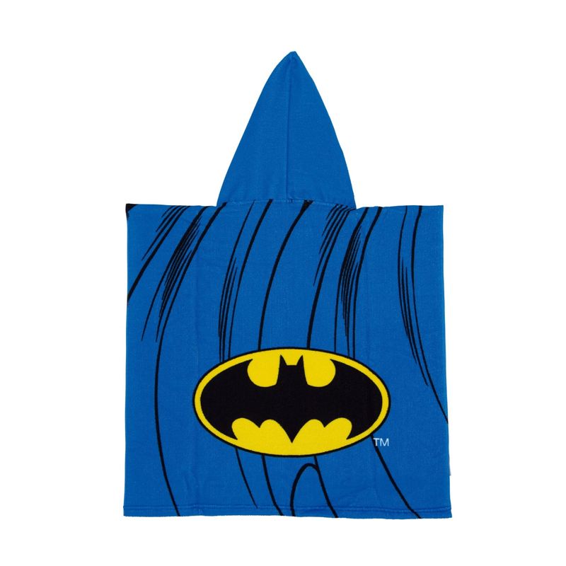 Jucarii, Copii si Bebe - Igiena si ingrijire - Baia bebelusului - Prosoape si halate de baie copii - Prosop de plaja, Poncho, pentru copii, model Batman, 55x55 cm, Arditex - Infinity.ro