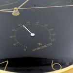 Casa si Gradina - Decoratiuni - Ceasuri - Ceas de perete cu statie meteo, 34 cm, negru cu auriu, design modern - Infinity.ro