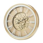 Casa si Gradina - Decoratiuni - Ceasuri - Ceas de Perete Vintage Auriu cu Mecanism Rotativ – Ø50,7 cm - Infinity.ro