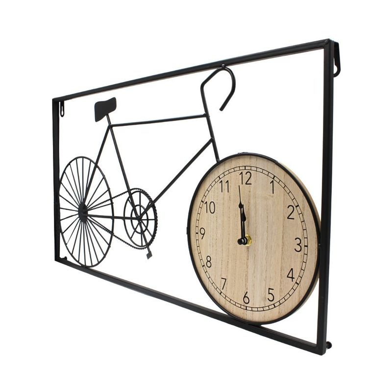 Casa si Gradina - Decoratiuni - Ceasuri - Ceas de perete decorativ cu design bicicleta – metal si MDF, 60x32 cm - Infinity.ro