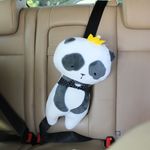 Jucarii, Copii si Bebe - Carucioare si articole de transport - Accesorii transport copii - Perna pentru centura de siguranta copii, model Panda, Giftdesign, 48x28 cm, microfibra + bumbac PP - Infinity.ro