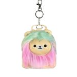 Fashion, accesorii si bijuterii - Copii - Accesorii copii - Alte accesorii copii - Breloc mini-rucsac, Squishmallows, leul Leonard, multicolor pastel, 11x9x5 cm, brand Difuzed - Infinity.ro