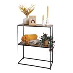 Casa si Gradina - Mobilier - Biblioteci si rafturi - Rafturi - Mobilier multifunctional, 2 niveluri, metal + MDF, 70x31x85 cm - Infinity.ro