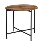 Casa si Gradina - Mobilier - Mese si birouri - Masute de cafea - Masuta din lemn acacia si metal, diametru 45 cm, inaltime 38 cm - Trends 4 You - Infinity.ro