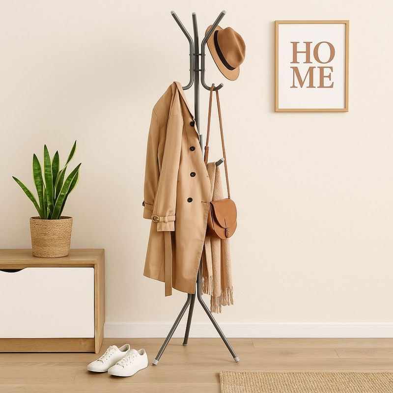 Casa si Gradina - Mobilier - Organizare si depozitare - Cuiere - Cuier metalic pentru haine, 170 cm, gri, Storage Solutions - Infinity.ro