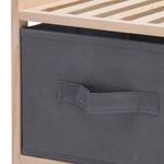 Casa si Gradina - Mobilier - Dulapuri si sifoniere - Dulapuri - Dulap cu 3 rafturi lemn si 3 cutii depozitare gri, 65 cm inaltime, Giftdesign - Infinity.ro