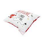 Casa si Gradina - Textile si covoare - Perne si pilote - Perne decorative - Perna decorativa Nekupto - "With Love / I Love Your Smile", 30x30 cm, bumbac - Infinity.ro