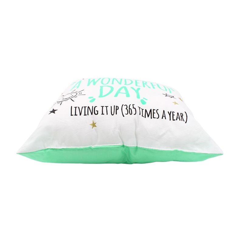 Casa si Gradina - Textile si covoare - Perne si pilote - Perne decorative - Perna decorativa Nekupto - "What a Wonderful Day", 30x30 cm, bumbac - Infinity.ro