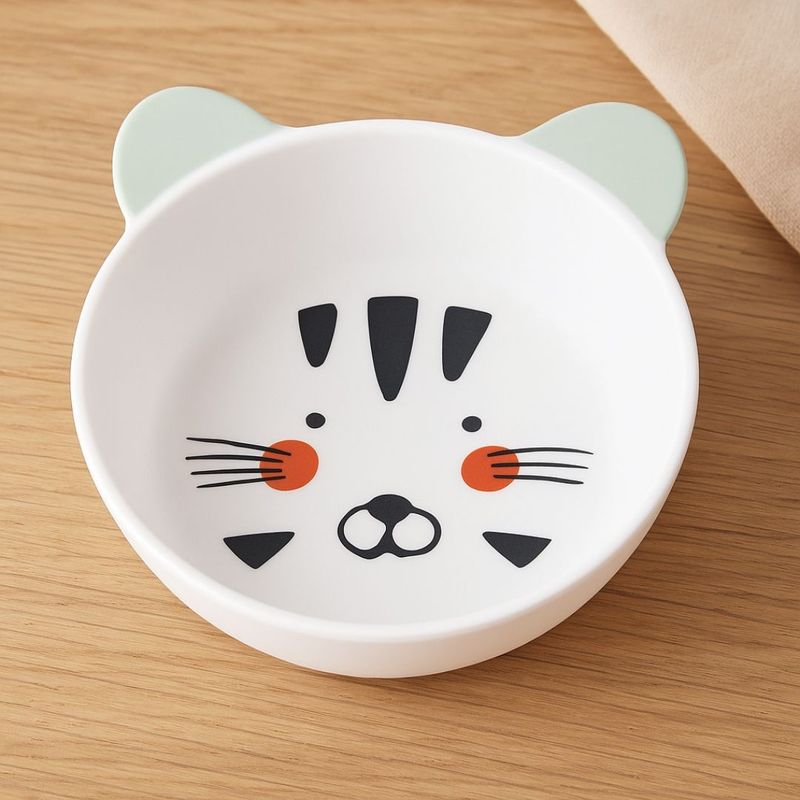 Jucarii, Copii si Bebe - Hrana si alaptare - Biberoane, suzete si accesorii hranire - Articole hranire bebelusi - Bol pentru copii Excellent Houseware, 100% melamina, diametru 15 cm, finisaj mat, pisicuta - Infinity.ro
