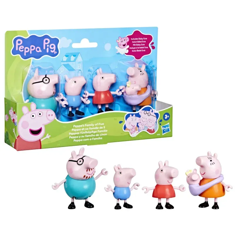 Jucarii, Copii si Bebe - Jucarii si jocuri - Figurine - Peppa Pig Set 5 Figurine Familia Peppa - Infinity.ro