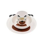 Jucarii, Copii si Bebe - Hrana si alaptare - Biberoane, suzete si accesorii hranire - Articole hranire bebelusi - Set masa copii, cana + bol + farfurie, 100% melamina, model ursulet - Infinity.ro