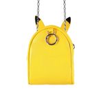 Fashion, accesorii si bijuterii - Copii - Accesorii copii - Alte accesorii copii - Geanta micro, crossbody, Pokémon Pikachu, design 3D cu urechi, lant metalic, 16x10x10 cm, brand Difuzed - Infinity.ro