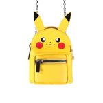 Fashion, accesorii si bijuterii - Copii - Accesorii copii - Alte accesorii copii - Geanta micro, crossbody, Pokémon Pikachu, design 3D cu urechi, lant metalic, 16x10x10 cm, brand Difuzed - Infinity.ro