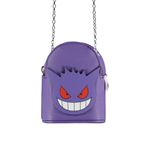 Fashion, accesorii si bijuterii - Copii - Accesorii copii - Genti si rucsacuri copii - Geanta micro, crossbody, Pokémon Gengar, design 3D, lant metalic, 13x10x6 cm, brand Difuzed - Infinity.ro