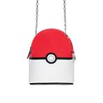 Fashion, accesorii si bijuterii - Copii - Accesorii copii - Genti si rucsacuri copii - Geanta micro, crossbody, Pokeball, design iconic, lant metalic, 12x10x6 cm, brand Difuzed - Infinity.ro