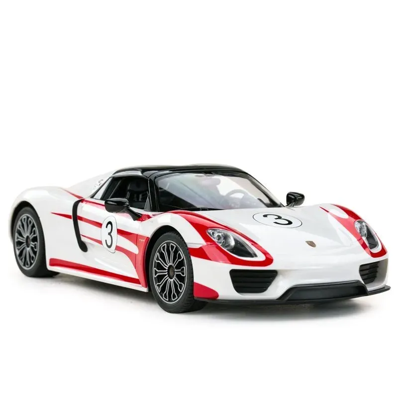 Jucarii, Copii si Bebe - Jucarii si jocuri - Vehicule si jucarii cu telecomanda - Masinute - Masina Cu Telecomanda Porsche 918 Spyder Weissach Alb Scara 1 La 14 - Infinity.ro