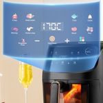 Electronice si Electrocasnice - Electrocasnice bucatarie - Aparate de gatit & desert - Friteuze - Friteuza cu Aer Cald e-Wantay® – Airfryer Digital 2400W, 8L, Ecran Tactil, 8 Programe Prestabilite, Gatire 360° - Infinity.ro