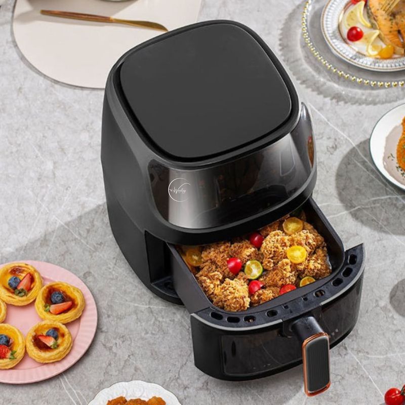 Electronice si Electrocasnice - Electrocasnice bucatarie - Aparate de gatit & desert - Friteuze - Friteuza cu Aer Cald e-Wantay® – Airfryer Digital 2400W, 8L, Ecran Tactil, 8 Programe Prestabilite, Gatire 360° - Infinity.ro