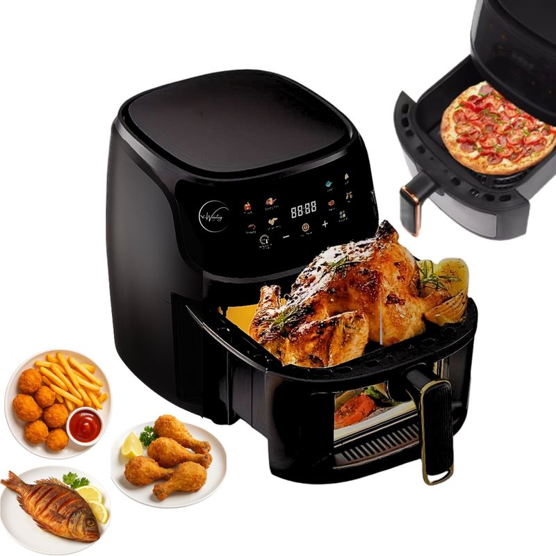 Electronice si Electrocasnice - Electrocasnice bucatarie - Aparate de gatit & desert - Friteuze - Friteuza cu Aer Cald e-Wantay® – Airfryer Digital 2400W, 8L, Ecran Tactil, 8 Programe Prestabilite, Gatire 360° - Infinity.ro