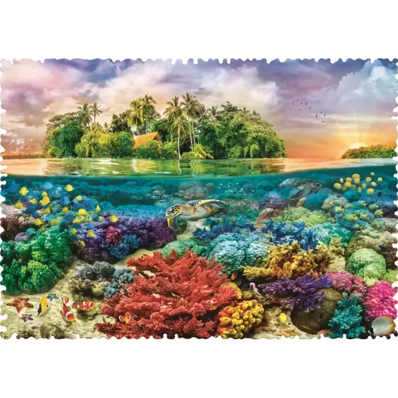 Jucarii, Copii si Bebe - Jucarii si jocuri - Jocuri si puzzle - Puzzle - Puzzle Trefl 600 Cu Piese Ciudate - Insula Exotica - Infinity.ro