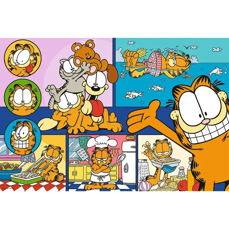 Jucarii, Copii si Bebe - Jucarii si jocuri - Jocuri si puzzle - Puzzle - Puzzle Trefl 100 Lenesul Garfield - Infinity.ro