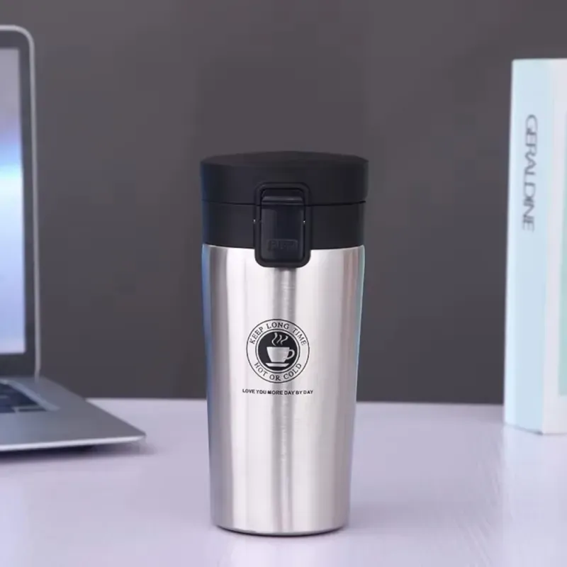 Casa si Gradina - Bucatarie si vesela - Accesorii bar - Termosuri si Cani termos - Pahar termos metalic ABYZ™, 380ml, izoterm, culoare Argintiu – ideal pentru cafea, ceai si bauturi reci - Infinity.ro