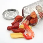 Casa si Gradina - Gradina si terasa - Gratare si accesorii - Accesorii gratare - Set 2 Cosuri cilindrice pentru gratar cu maner din lemn, suport, 2 furculite, rezistent la temperaturi foarte ridicate - Infinity.ro