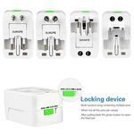 Laptop, Telefoane si Tablete - Telefoane mobile si accesorii - Accesorii Telefoane - Incarcatoare telefoane - Adaptor universal priza, Linomag®, Compatibil cu EU/UK/SUA/JP/CH/AUS/TH, Alb - Infinity.ro