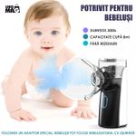 Jucarii, Copii si Bebe - Igiena si ingrijire - Accesorii ingrijire copii - Aparate aerosoli copii - Aparat Aerosoli Profesional Linomag®, Masca Copii si Adulti,  Tehnologie Dual-Wave, Autocuratare, Silentios, Negru - Infinity.ro