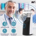 Jucarii, Copii si Bebe - Igiena si ingrijire - Accesorii ingrijire copii - Aparate aerosoli copii - Aparat Aerosoli Profesional Linomag®, Masca Copii si Adulti,  Tehnologie Dual-Wave, Autocuratare, Silentios, Negru - Infinity.ro