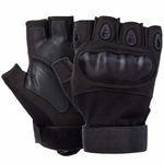 Sport si Outdoor - Echipament Sportiv - Accesorii echipament sportiv - Manusi sport - Manusi Tactice Fara Degete, Microfibra/Piele Eco, marime L, Negru - Infinity.ro