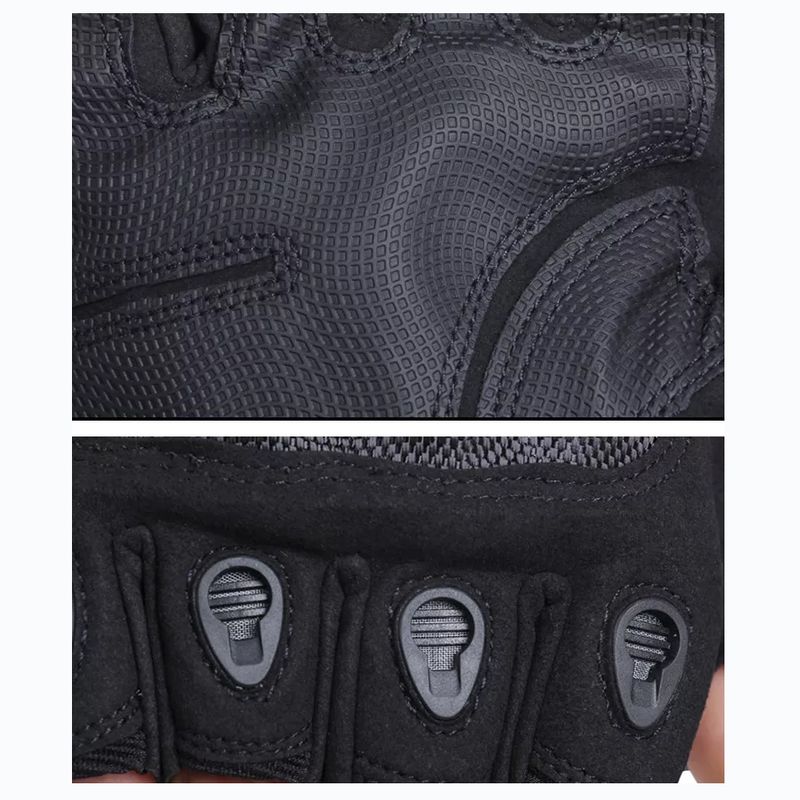 Sport si Outdoor - Echipament Sportiv - Accesorii echipament sportiv - Manusi sport - Manusi Tactice Fara Degete, Microfibra/Piele Eco, marime L, Negru - Infinity.ro