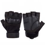 Sport si Outdoor - Echipament Sportiv - Accesorii echipament sportiv - Manusi sport - Manusi Tactice Fara Degete, Microfibra/Piele Eco, marime L, Negru - Infinity.ro